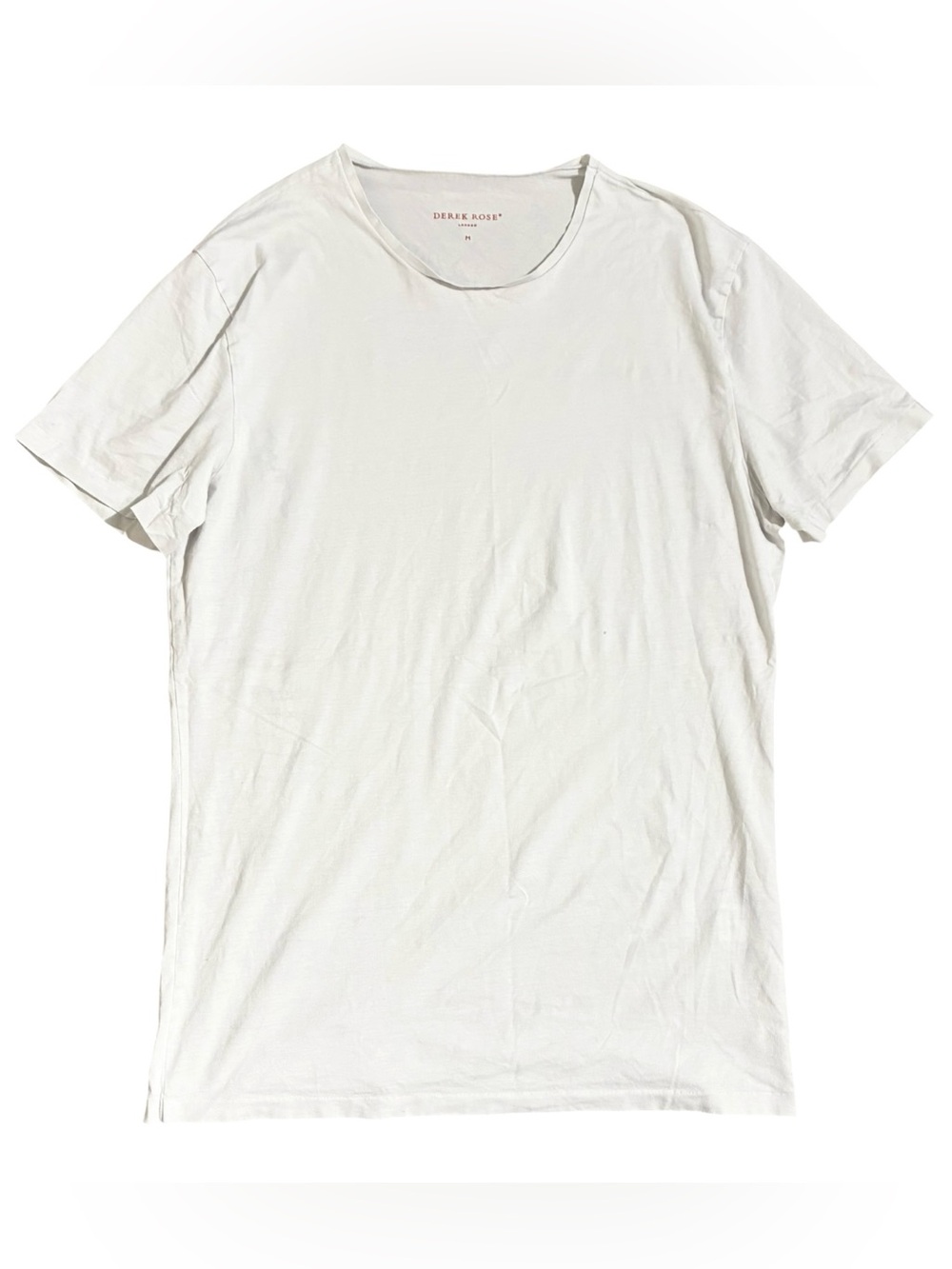 Derek Rose White Short Sleeve Stretch Cotton Tee
